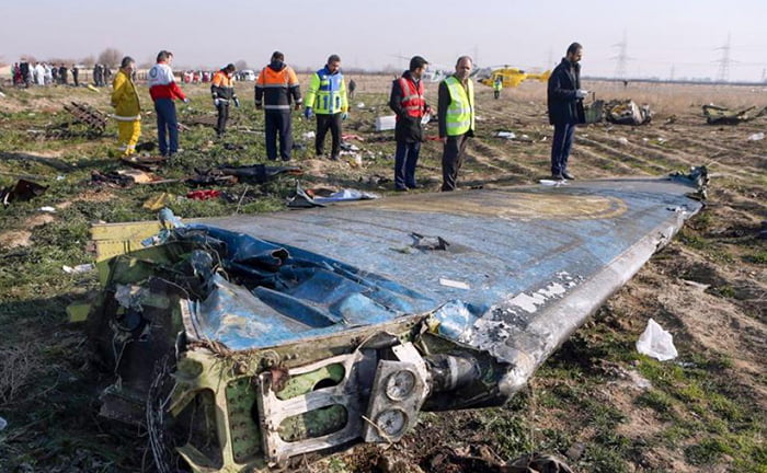 Iran avion derribado partes 11enero2020
