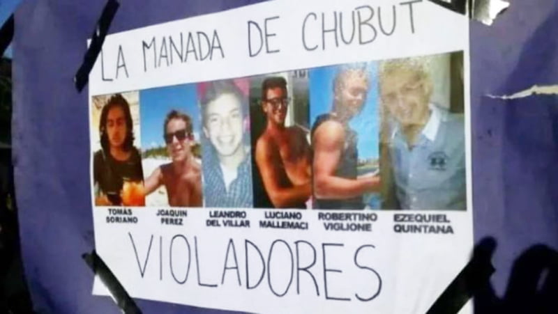 Chubut Violacion Manada Acusados 3junio2020