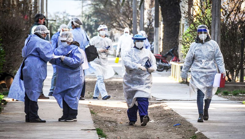 Coronavirus busqueda activa personal barrio rioatuel santarosa 1agosto2020