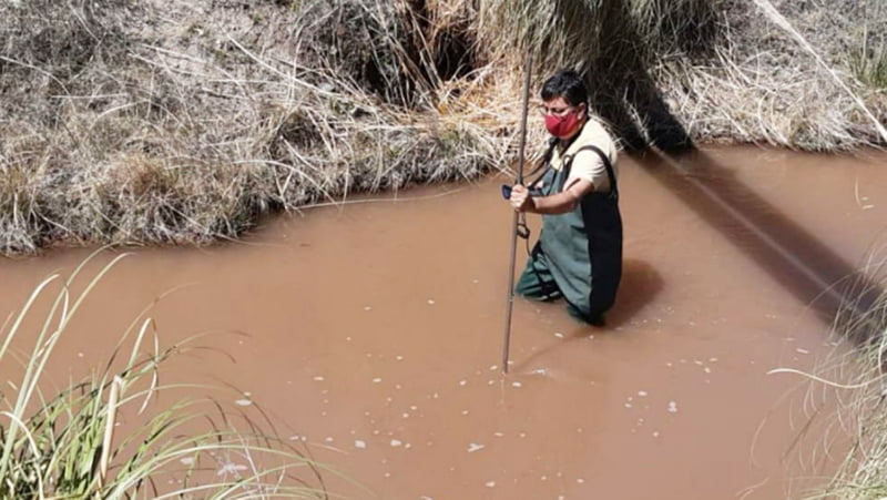 Rio colorado medicion caudal 11octubre2020
