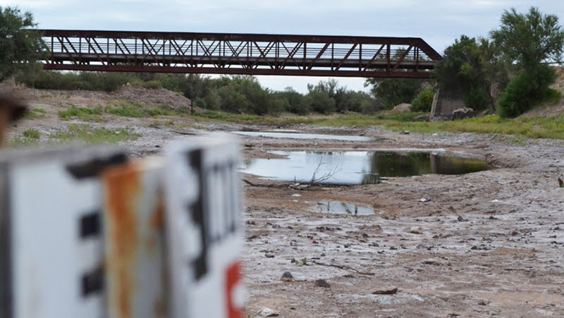 Rio Atuel Puente Vinchuqueros Medicion Sequia 20marzo2021