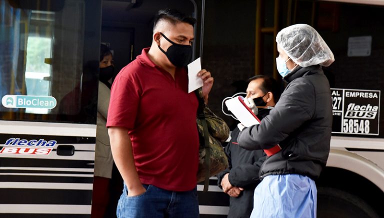 Coronavirus busquedaactiva pasajero terminal santarosa 3abril2021