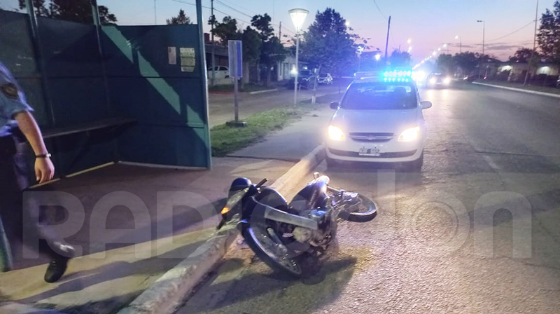 Choque Motocicleta Policia Castex 9octubre2021