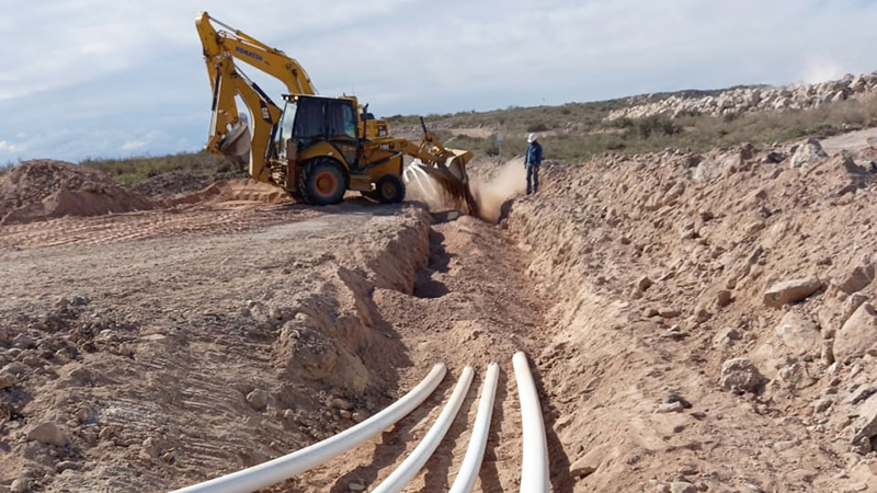 Tuberia pvc montania patagonia maquinaria 30octubre2021