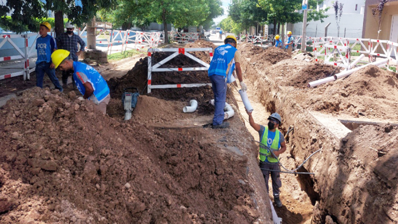 Trabajadores Obras Saneamiento Santarosa 20diciembre2021