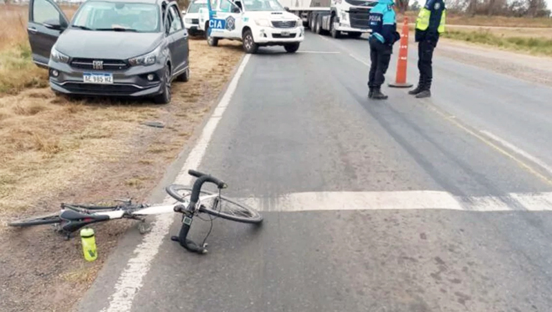 Ciclista accidente pampeano trenquelauquen 24mayo2022