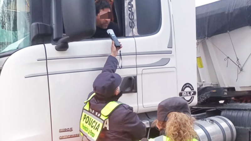 Transito control camionero alcoholemia 27junio2022