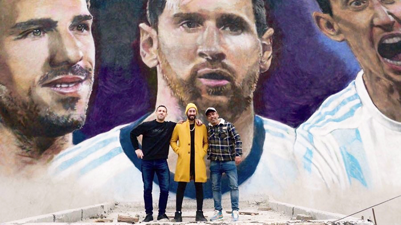 Bagnascomaxi muralista messi dimaria rodriguez rosario 9julio2022