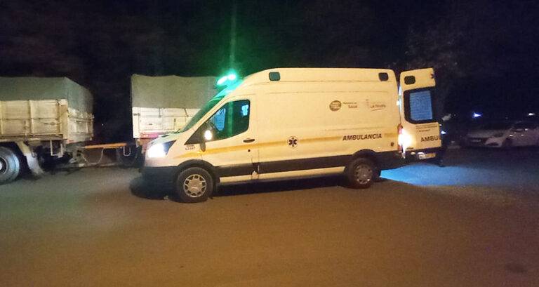 Ambulancia choque motociclista acoplado 3julio2022