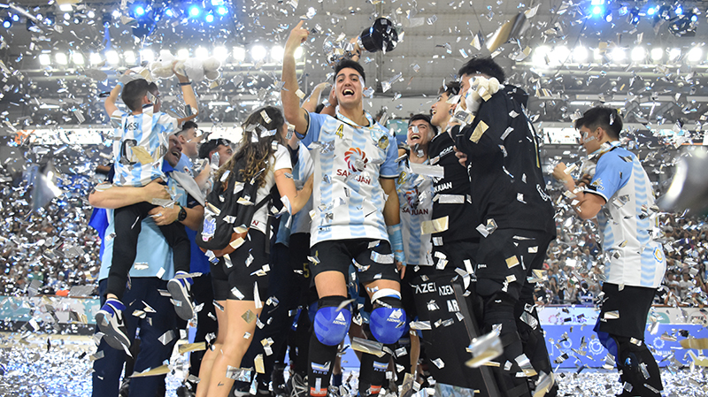 Hockey patines seleccionargentina sub19 festejo 6noviembre2022