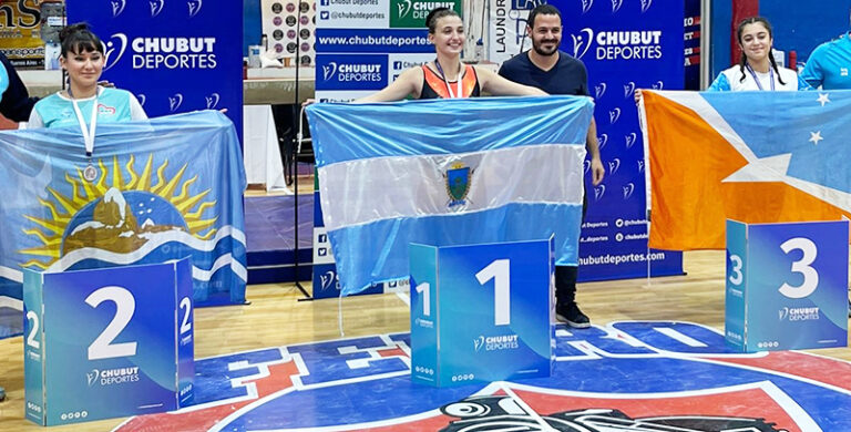 Juegosintegracionpatagonica pampeana podio bandera 27mayo2023