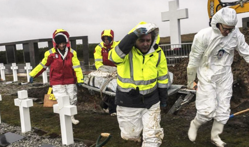 Luis fondebrider, presidente del eaaf en malvinas. gentileza eaaf