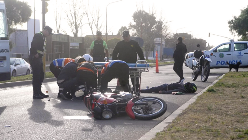 Motociclista choque peaton fallecimiento santarosa 29agosto2023