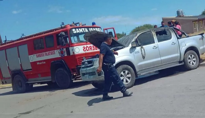 Santaisabel Incendio Camioneta Asado 23febrero2025