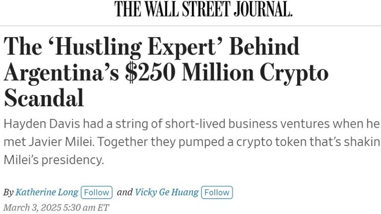 Criptograte $libra Thewallstreetjournal 3marzo2025