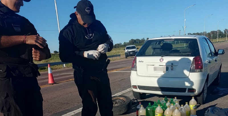 Droga detenido lapampa auto 16marzo2025