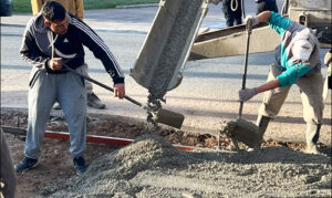 Cordoncuneta municipales trabajadores castex cemento 20mayo2025
