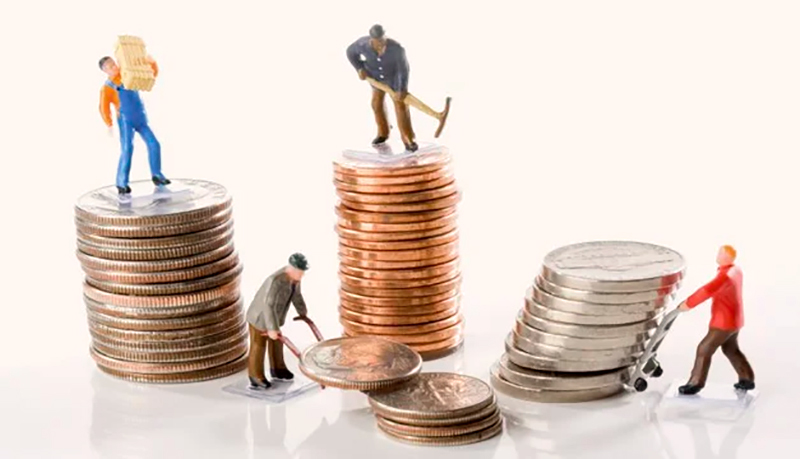 Trabajadores salario monedas ilustracion 28mayo2025
