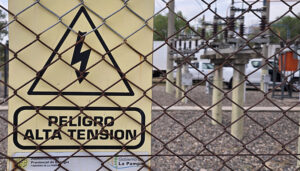Ape subestacion castex cartel peligro 27junio2025
