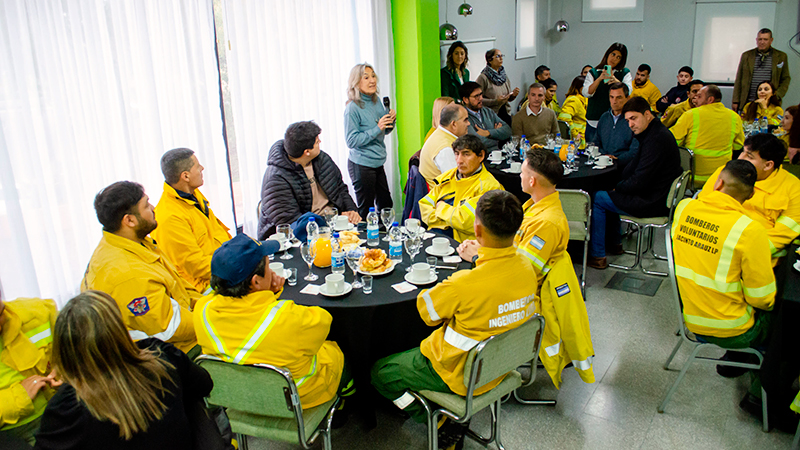 Mayoralalicia reconocimiento bomberosvoluntarios incendios patagonia 2junio2025