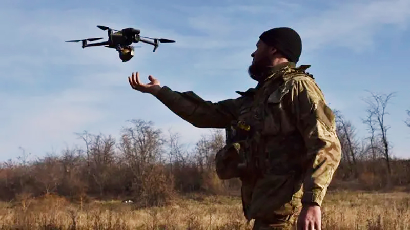 Ucrania soldado dron 23julio2025