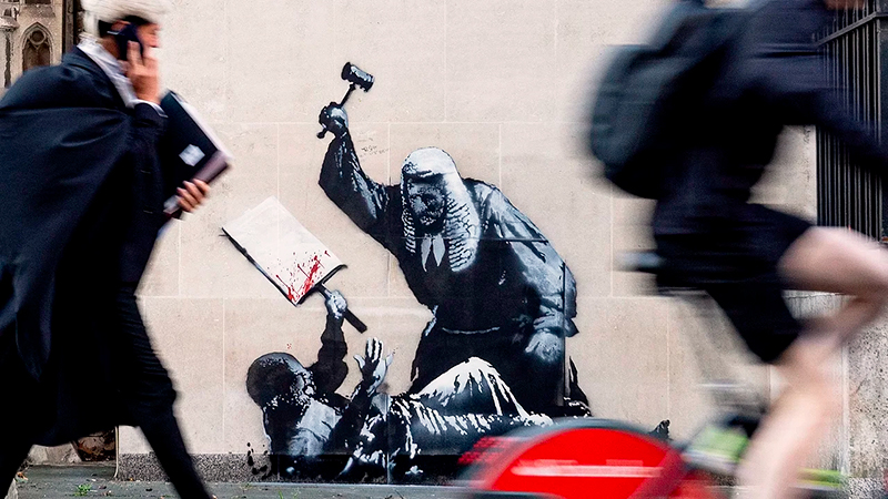 Banksy mural tribunalesreales 8setiembre2025