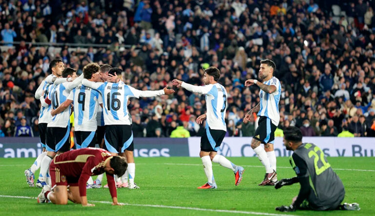 Eliminatoriassudamericanas argentina venezuela festejo 4setiembre2025