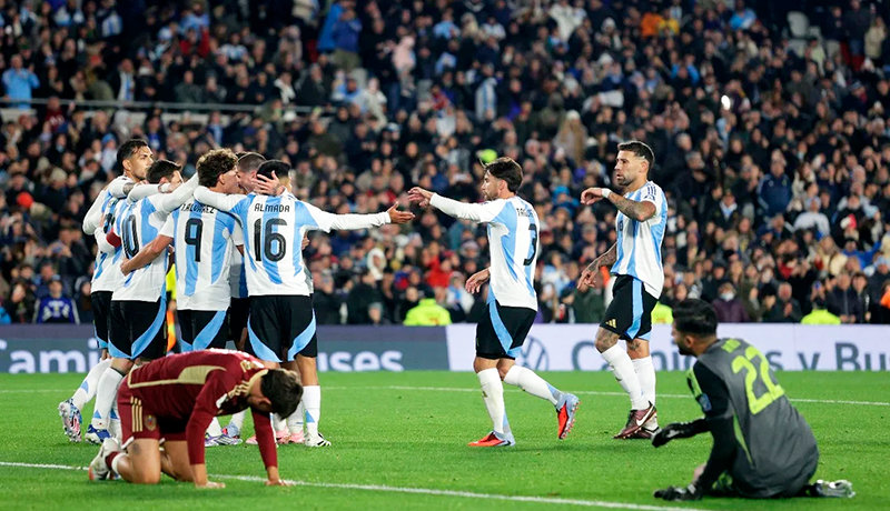 Eliminatoriassudamericanas argentina venezuela festejo 4setiembre2025