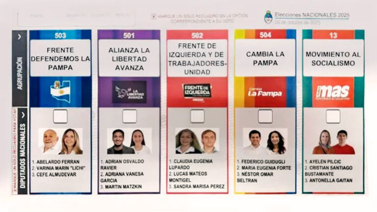 Elecciones boletaunica lapampa 13octubre2025
