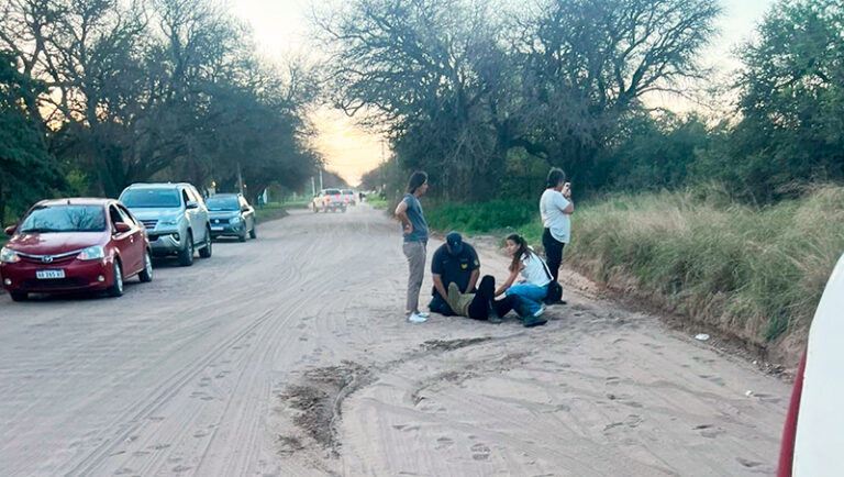 Motociclista caida fractura toay 1octubre2025
