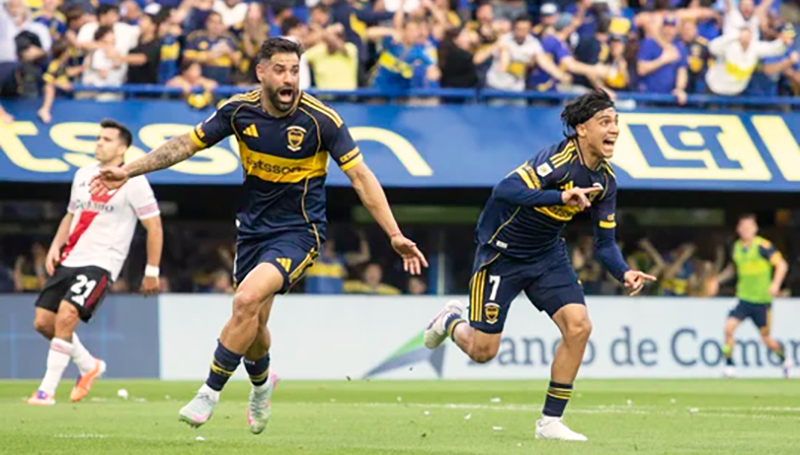 Bocajuniors festejo gimenezmilton palaciosezequiel superclasico 11noviembre2025