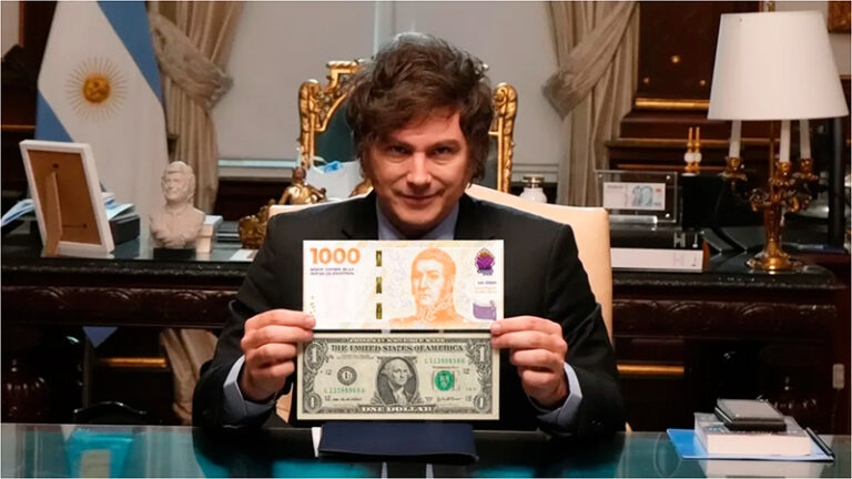 Mileijavier peso dolar billetes 2noviembre2025