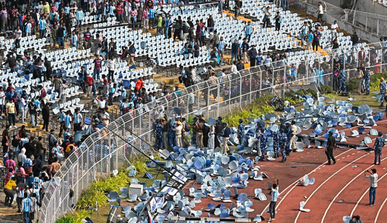 India destrozos estadio estafa messilionel 13diciembre2025