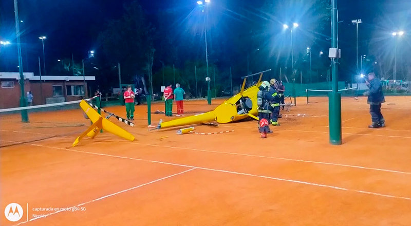 Helicoptero caida cancha tenis palermo 4diciembre2025