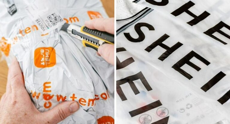 Shein y temu paquetes