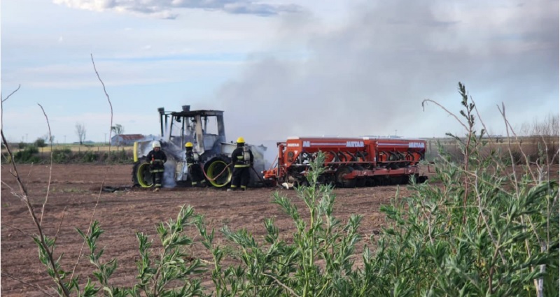 Tractor quemado