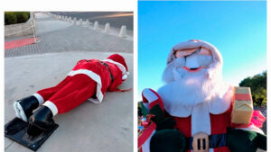 PapaNoel vandalizado ParqueLineal SantaRosa 4enero2026