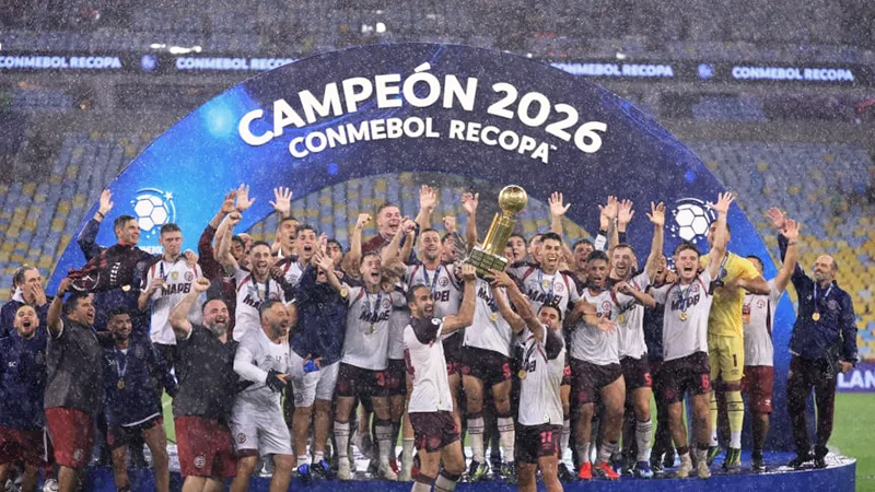 Lanus festejo campeon RecopaSudamericana 26febrero2026