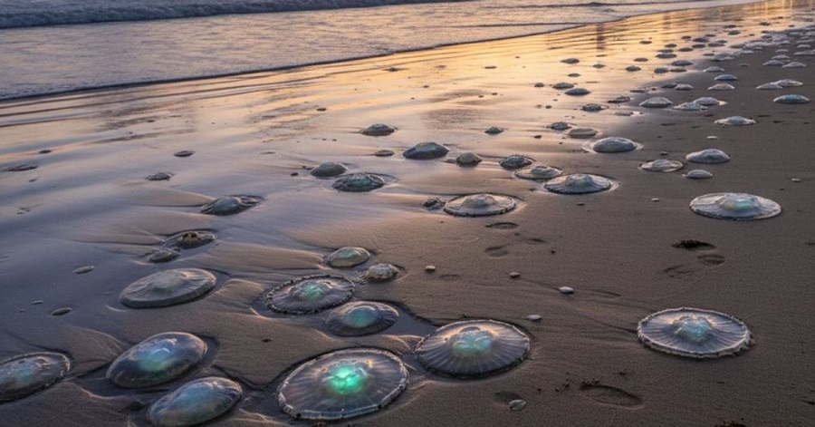 Medusas en la costa atlántica