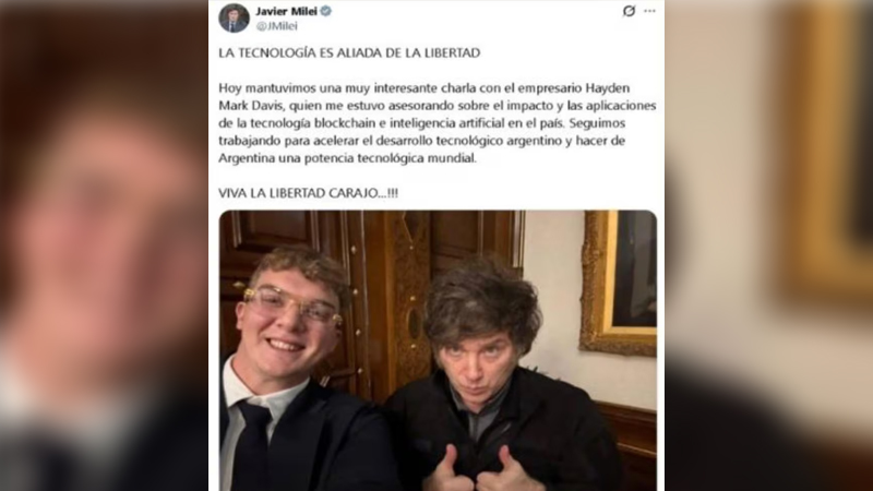 MileiJavier posteo criptoestafa Libra 16marzo2026