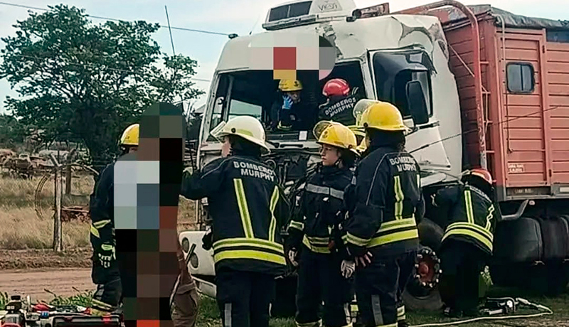 Choque camionero pampeano Murphy rutanacional33 13marzo2026