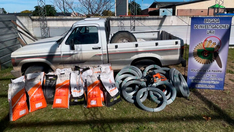 Rancul camioneta detenidos robo campo 28abril2026