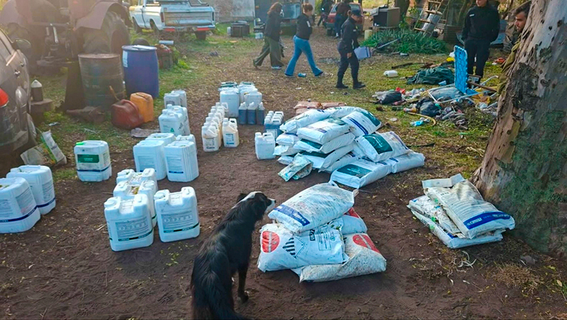 Allanamiento agroquimicos recuperados Anguil robo Anguil 30mayo2026